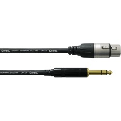 Câble audio jack stéréo / XLR femelle - 30 cm CORDIAL
