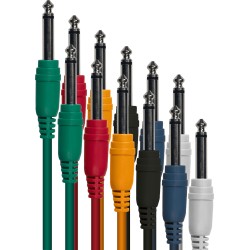 Jack/Jack - Mono/mono 90 cm - par 6 YELLOW CABLE
