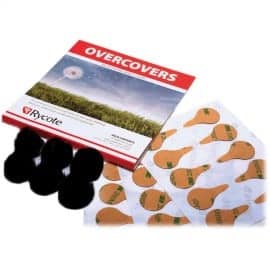 PFR065520 - OVERCOVER SACHET 30 ADHESIFS + 6 FOURRURES ( 6 x noir) Rycote
