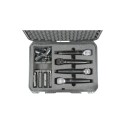 3I-1813-7WMC - Injection molded Case pour 8 Wireless Mic Systems.  SKB