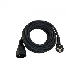 Rallonge mâle/femelle noir 5m Cables-Cordons