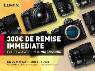 Réductions immédiates de 300,00€ Panasonic Lumix DC S5 II et DC-S5 II X