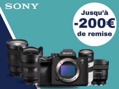 Sony, jusqu'à -200€ sur une sélèction de boitiers et optiques